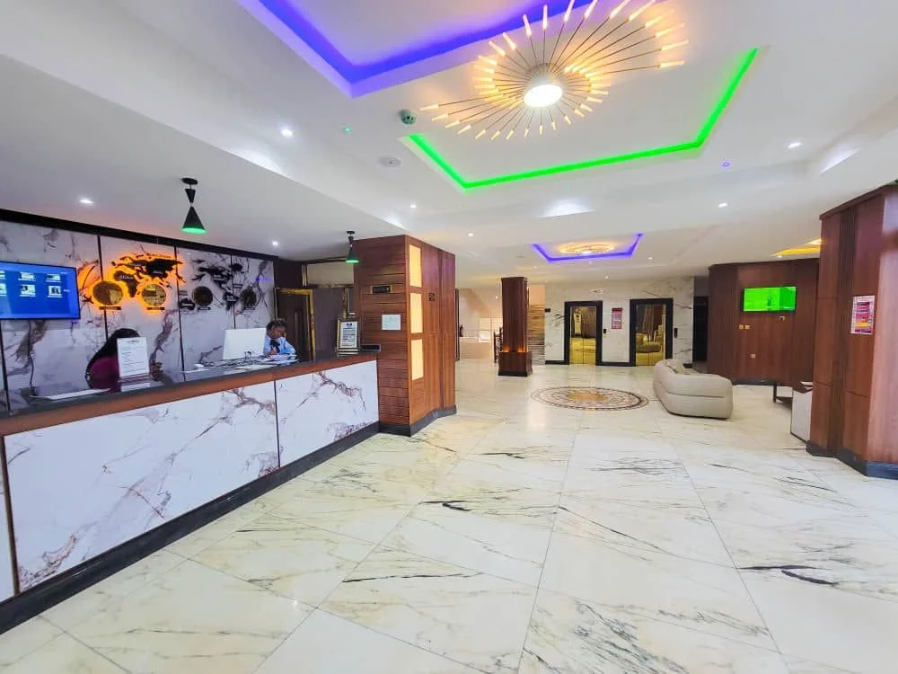 Reception area at Fiesto Continental Hotel Enugu